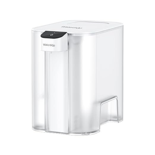 Waterdrop ED04W-L Mega Electric Water Filter Dispenser, Large 27-Cup, White | 200-Gallon Rechargeable Instant System, NSF/ANSI 42&53&401&372, Reduce PFOA/PFOS, Lead, Chlorine, Does not Lower TDS