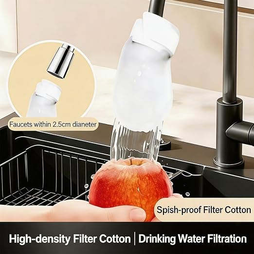 100pc*1000 Mesh Universal Faucet Filter Bag, Water Filter for Sink Faucet, Food Grade Non-Woven Replaceable Sleeve to Remove Limescale Sand Rust for Kitchen Bathroom