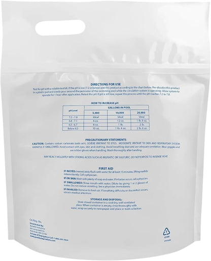 Pool Mate 5-Pounds Premium pH Up for Pools, 100% Sodium Carbonate