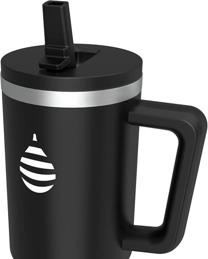 Clearly Filtered Water Bottle | Removes 200+ Contaminants, Double-Wall Insulated Stainless Steel, BPA/BPS Free, Phthalate Free, Filters Flouride Lead Chlorine (40oz, Black)