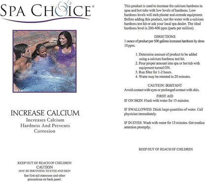 SpaChoice 1-Quart 2-Pack Premium Increase Calcium, Liquid Calcium Hardness Increaser Hot Tub, Made in USA