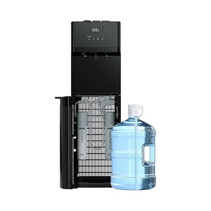 Brio 520 Series No Line Bottom-Loading Water Cooler with Built-in 2 Stage Water Filter Black