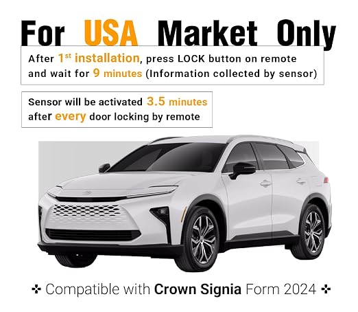 Protect-X Wheel Anti-Theft Smart Sensor for Crown Signia 2026 2025 2024 | Plug & Play, Catalytic Converter Theft Protection, Window Breakage Alert, Window Control by Factory Keyfob, Valet Mode