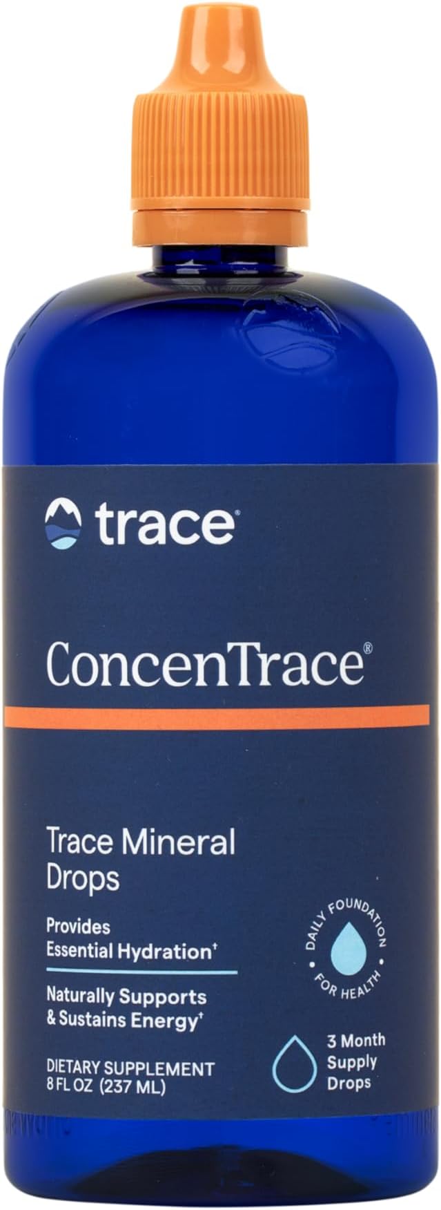 Trace Minerals ConcenTrace Trace Mineral Drops | Supports Energy, Digestion, Bone Health & Hydration, 70+ Ionic Trace Minerals w/Magnesium, Chloride & Potassium | Keto, Vegan & Non-GMO | 96 Servings