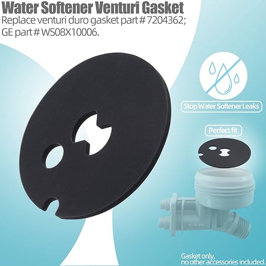 Water Softener Venturi Gasket Compatible with Kenmore, Whirlpool, Morton, GE Water Softener, 7204362 Water Softener Replacement Parts（3 Pack)