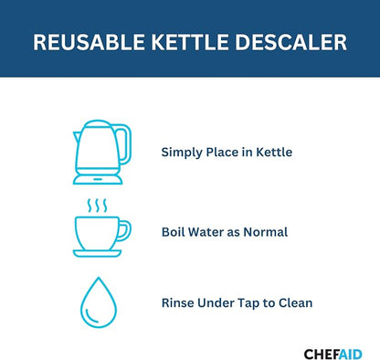 Chef Aid Stainless Steel Doughnut Kettle Descaler, Silver