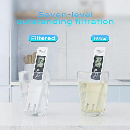 800G Reverse Osmosis Water Purifier, Under Sink RO System with Digital Faucet, 2.1L/min Fast Flow, 2:1 Drain Ratio, 4000L Total Capacity, Filter Replacement Alert, Tankless