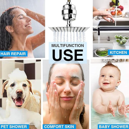Oil-Rubbed Bronze Shower Head Filter - 15 Stages for Hard Water, High Output, Reduces Dry Skin & Itchy Scalp - Improves Skin Condition
