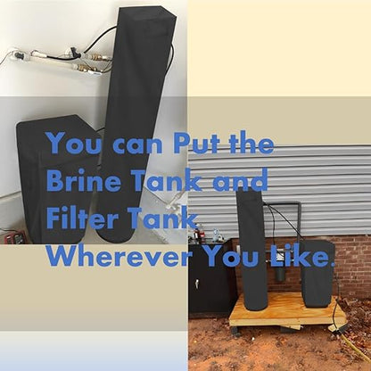 Water Softener Cover for Outside Units,Brine Tank Cover(16’’D×35’’H)+Filter Tank Cover(11.4’’D×55’’H),Cover for Water Softener,Water Softener Cover Waterproof,Water Softener Cover Outdoor