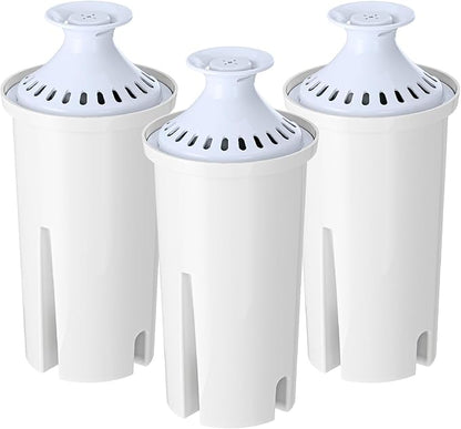 Waterdrop Alkaline Water Filter, Filter Replacement for Brita® Pitchers and Dispensers, 2 Months, Mineralized Alkaline Water, Increases Water PH, 3-pack