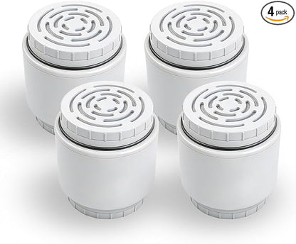 4-Pack Filter Cartridge Compatible with AquaBliss SF400 | White Cartridge Set Compatible with AquaBliss SF400 and SF500 Shower Filter Systems, 4-Pack Refills for Routine Changes