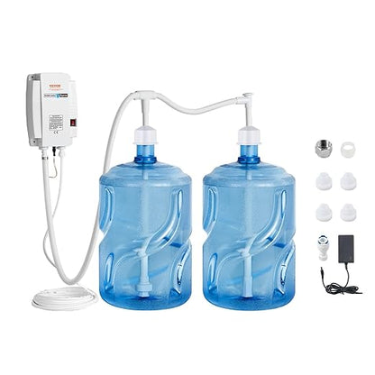 VEVOR Bottled Water Dispenser Pump System, 2x5 Gallon Dispensing System, Automatic Electric Water Dispenser, Double-Pipe Water Jug Pump, Compatible Use with Coffee/Tea Machine, Refrigerator, Ice Maker