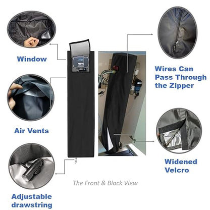Water Softener Cover for Outside Units,Brine Tank Cover(16’’D×35’’H)+Filter Tank Cover(11.4’’D×55’’H),Cover for Water Softener,Water Softener Cover Waterproof,Water Softener Cover Outdoor