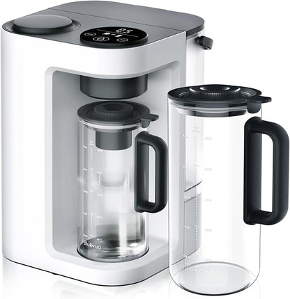 Bluevua RO100ROPOT-Lite(UV) Countertop Reverse Osmosis Water Filter System, White, with One Extra ROPOT-LITE Replacement Carafe, Bundle
