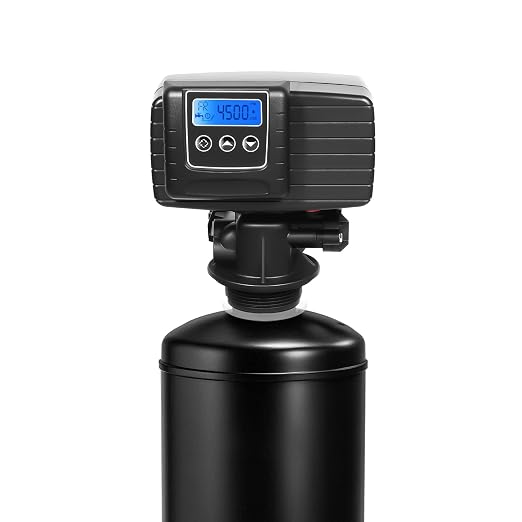Whole House Water Softener System with Digital Dispaly, Water Softeners for Home Water Filtration, from 0.8 to 0.03mg·N/L, with Rotary Threads Design