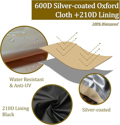 Water Softener Cover Waterproof, Water Softener Cover for WHES30E/WHES40E Grain Softener Housings Outdoor,(Beige&Tan)
