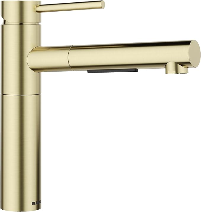 Blanco 527561 Alta II Low Arc Pull-Out Kitchen Faucet - 1.5 GPM - Satin Gold