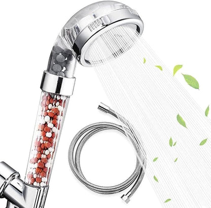 Nosame® Shower Head with Hose, Filter Filtration High Pressure Water Saving 3 Mode Function Spray Handheld Showerheads for Dry Skin & Hair