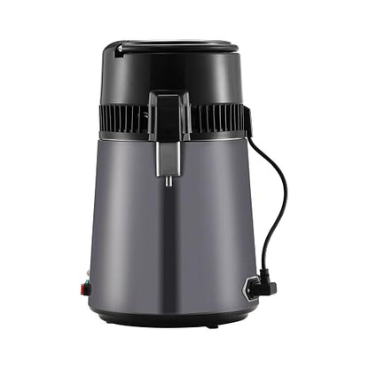 VEVOR Water Distiller, 4L /1.05 Gallon Pure Water Still for Home Countertop, 750W Distilled Water Maker, 304 Stainless Steel Body Distilling Machine with Glass Carafe to Make Clean Water, Gray