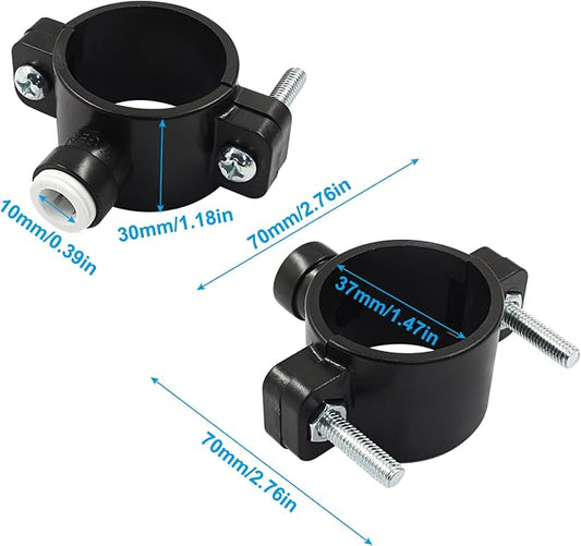 Waziaqoc Drain Saddle Valve with 3/8" Quick Connect | Plastic, Water Hose Pipe Adapter, For Under Sink Reverse Osmosis System
