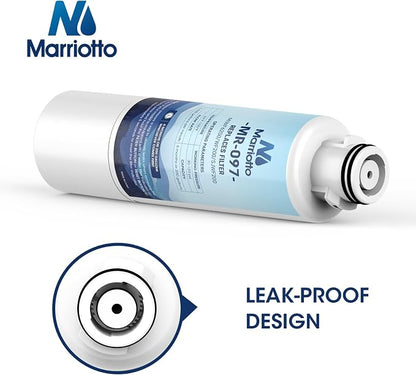 MARRIOTTO MIWF6200 Water Filter Replacement for Midea MIWF6200, MRS26D5AST, MRS26D7AST, MRQ22D7AST, MF-2008-R2, NS-WF26SS0-1, Zline MIWFT2100, RFM-W-36, WF200, SJWF200, SJG2254FS, NSF42, (2 Pack)
