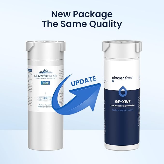 GLACIER FRESH XWF Replacement For GE XWF Refrigerator Water Filter Pack of 1 (Not for XWFE)
