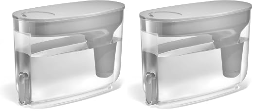 LifeStraw Home — Water Filter Dispenser, 18-Cup, Pebble (Pack of 2)
