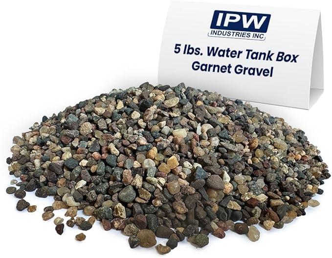 IPW Industries Inc - Water Softener Gravel - Garnet Filter Bed Media for Filter Tanks, Water Conditioners, Water Softeners and Backwashing (5 lbs)