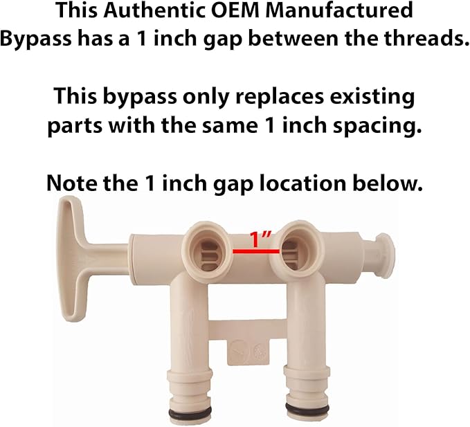 7129871 - Authentic OEM Part - Water Softener Bypass Valve with Threaded Adapters