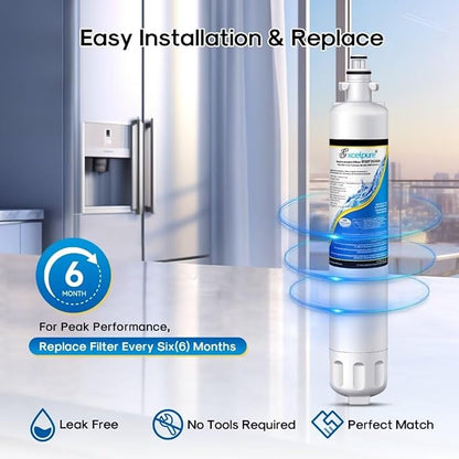 EXCELPURE RWF3600A Replacement for GE RPWF (Not RPWFE), RWF1063, RWF3600A, WSG-4, DWF-36, R-3600, MPF15350, OPFG3-RF300, Refrigerator Water Filter,3PACK