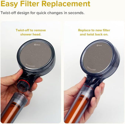 Bluvia Vitamin C Filtered Shower Head with Handheld High Pressure Handheld Shower Head with Filter