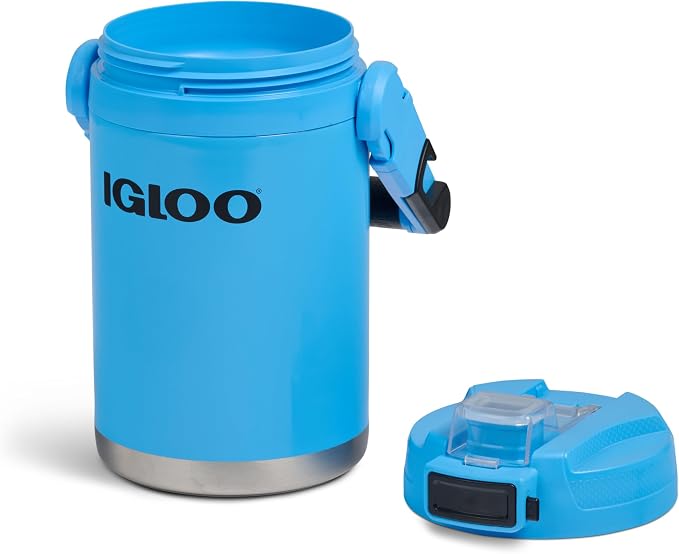 Igloo Rival Fusion 54 Oz Stainless Steel Sport Bottle | Insulated Water Jug | Carolina Blue
