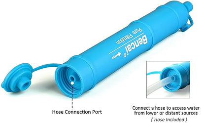 4-Stage 0.1 Micron Ultrafiltration Water Filter Straw | 3-Section Detachable for Easy Backwash | for Outdoor, Survival & Emergency, 2-Pack