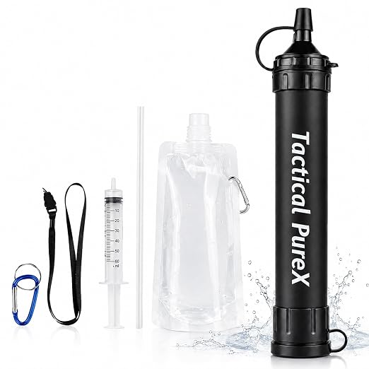 Water Filter, Capacity Emergency Water Straws (1PCS) | Lightweight, Reusable, Portable Water Filter Straw for Camping, Hiking, Travel, Biking, Survival
