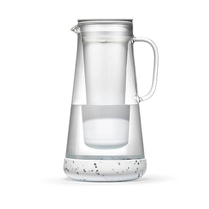LifeStraw Home– Water Filter Pitcher, 7-Cup, Glass with Silicone Base, Terrazzo, for Everyday Protection Against Bacteria, Parasites, Microplastics, Lead, Mercury, PFAS and a Variety of Chemicals