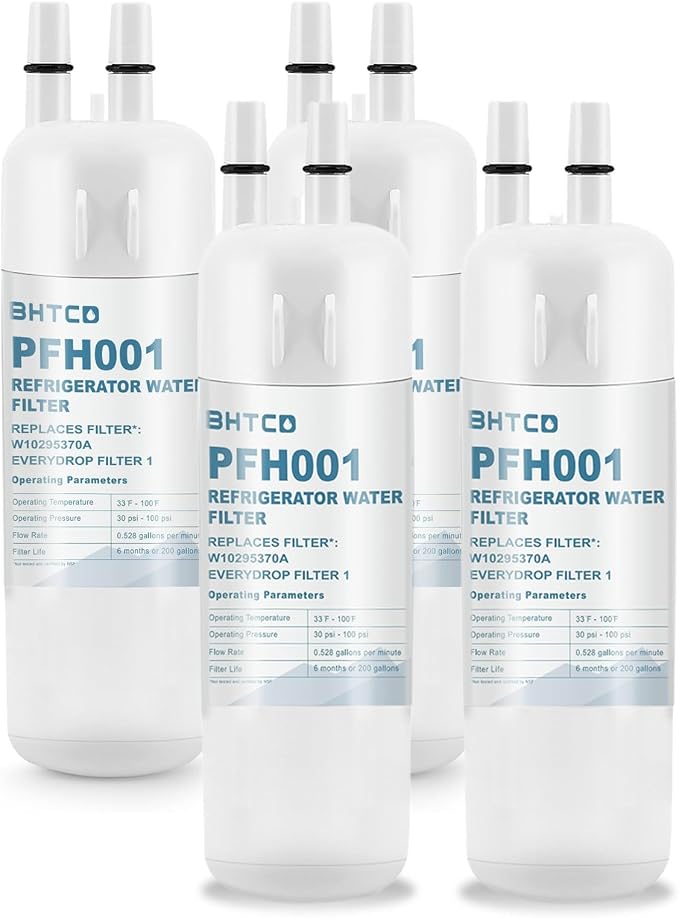 Water Filter Replacement for Whirlpool WRS325SDHZ WRS325FDAM WRS325FDAB | Compatible with WRS325SDHW WRS325SDHB WRS325FDAW WRS325SDHV, 4 pack replacement filters for Whirlpool refrigerators