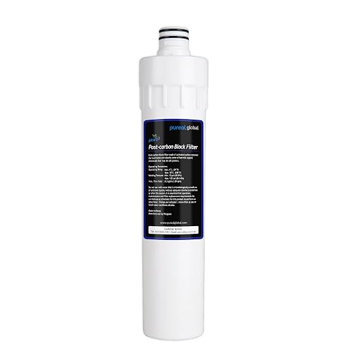 Pureal Under Sink Post-Carbon Block Water Filter Replacement Cartridge, Reduces Chlorine, VOCs, THM & Rust, Final Polishing Improves Taste & Odor, Tool-Free Quick Twist, Made in Korea (PPF-1103)