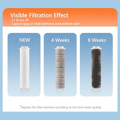 High Pressure Shower Head Black with Hose, 5-Spray Filtered Showerhead with No-Drill Holder, Water Softener Beads & ON/OFF Switch for Daily & Pet Care, Removes Chlorine, Softens Hard Water