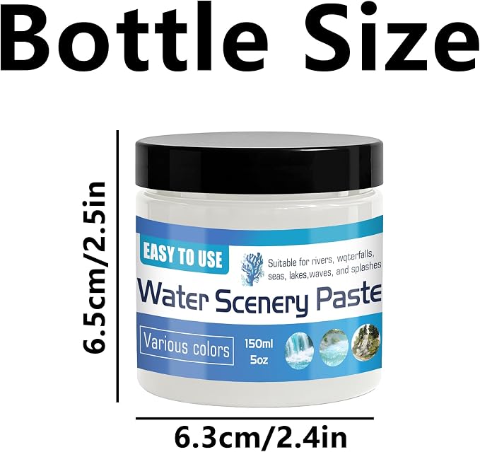 150ml Water Scenery Paster, Paint Mediums & Additives, Water Effect Paste, Suitable For Rivers, Oceans, Lakes, Static Scenes - Model For Aquariums (Transparent)