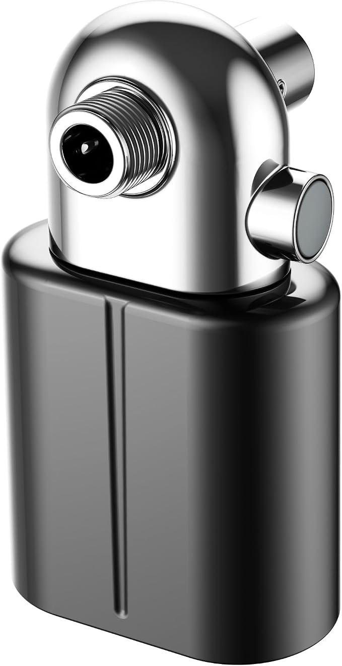 Veken Shower Filter to Reduce Chlorine, KDF Shower Head Filters with Activated Carbon and Calcium Sulfite for Filtered Shower Water, Filtro Para Ducha De Baño, Easy to Install, Black & Chrome