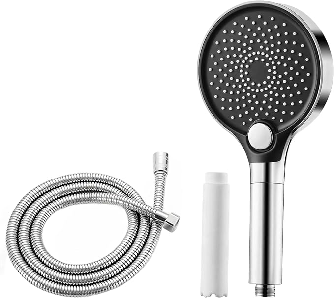 Filtered Shower Head with Handheld, 3 Modes Shower Head for home (Silver) | Filtered Shower Head with Handheld, 3 Mode Water Softener High Pressure Shower Head with Filter for Bathroom Hotel Apartment