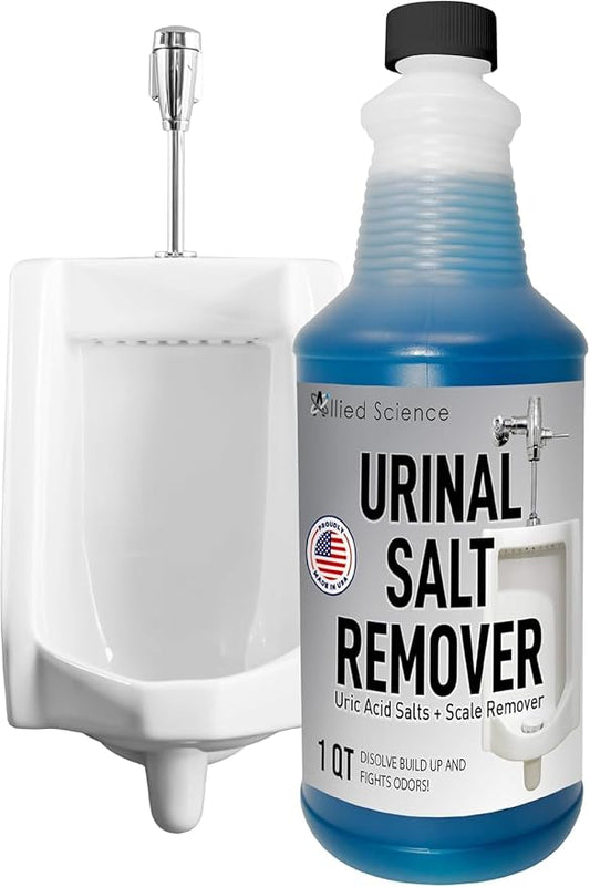 Allied Science Urinal Salt, Calcium and Mineral Scale Remover - Eliminates Urine Odor, Destroys Uric Acid Salt, Deposit Buildup