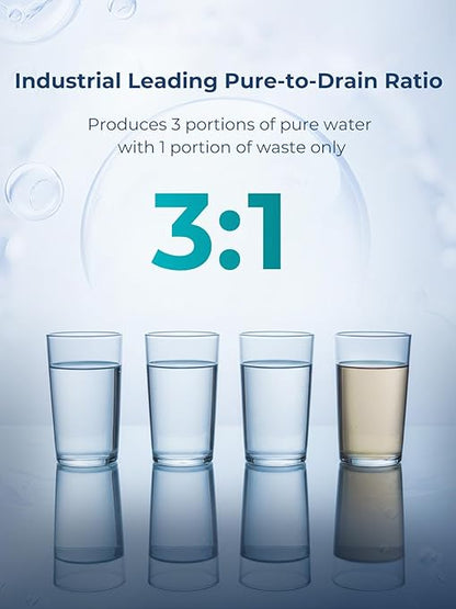 VIOMI 600GPD RO Water Filtration System, TDS and PFOS/PFOA Reduction, 9-Stage Reverse Osmosis Water Filter, NSF/ANSI 42, 53, and 372 Certified, Tankless Reverse Osmosis System Under Sink with Faucet