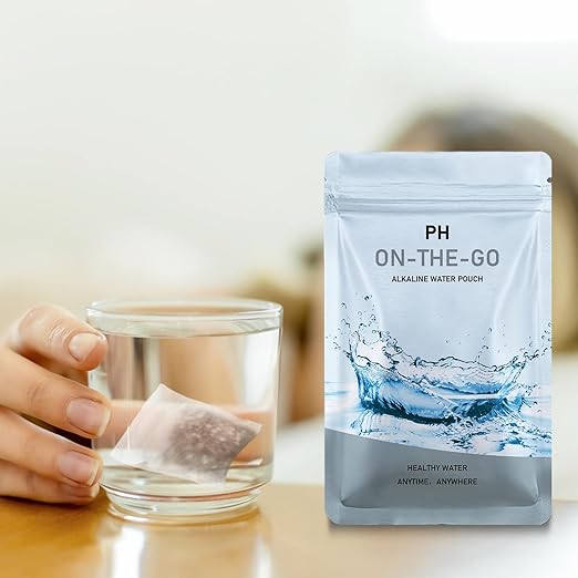 Alkaline Water Filter Pouch, 6 Pack, White, Portable, 416 Cup Capacity, Removes Toxins, Chlorine, Chemicals, Heavy Metals, pH 9+ - 20in1