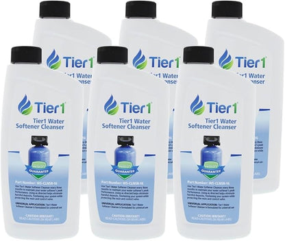 Tier1 Water Softener Cleanser 16 oz – 6 Pack | Universal Resin Cleaner for Most Water Softeners | Reduce Mineral Buildup & Odor | Direct-Pour Formula for Brine Wells | Maintain Peak System Performance