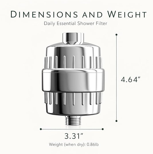 OKPRO Shower Filter – Filter for Chlorine Removal, 20 Stage Filtration | High Output Without Pressure Loss, Purifies Water, Removes Chlorine & Fluoride, Improves Skin & Hair Health