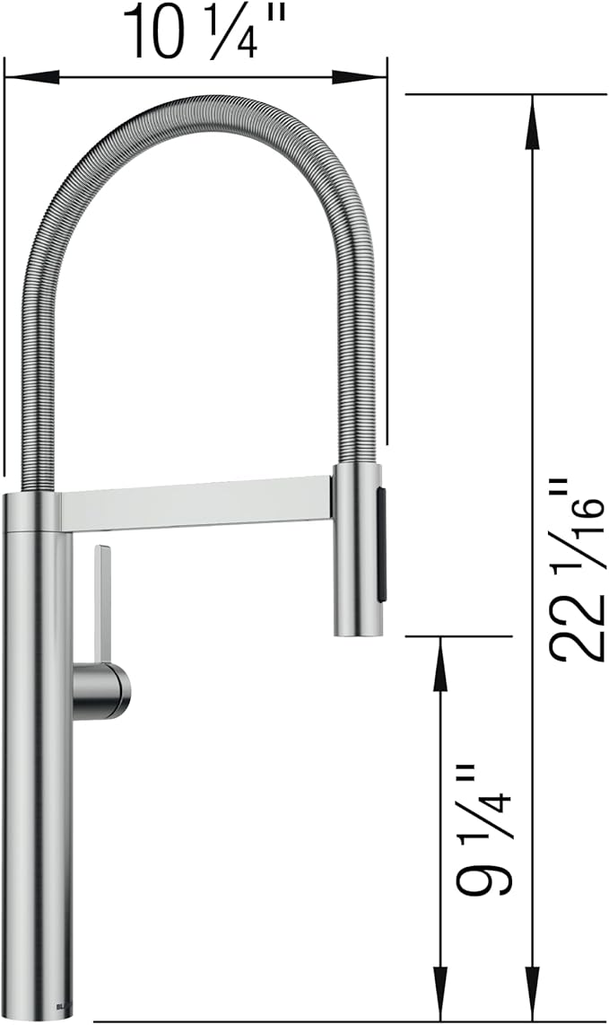 Blanco 527472 Culina II Pull-Down Semi-Pro Kitchen Faucet - 1.5 GPM - PVD Steel