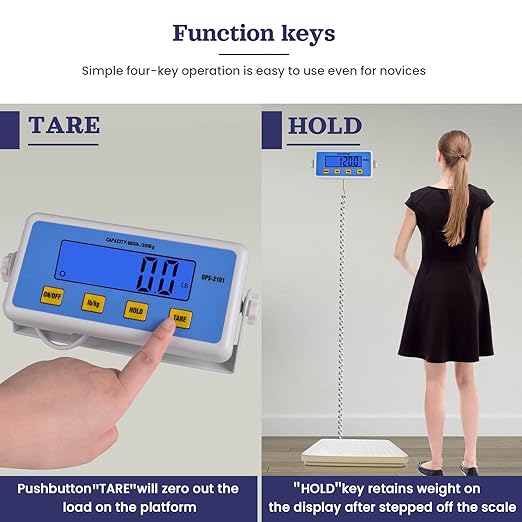 Tetuga Medical Scale - Heavy Duty 660 lb High Capacity Wrestling Scale for Body Weight with Easy to Read LCD Display Physician Scale, Professional Medical Grade Scale for Doctor Home Gym Office