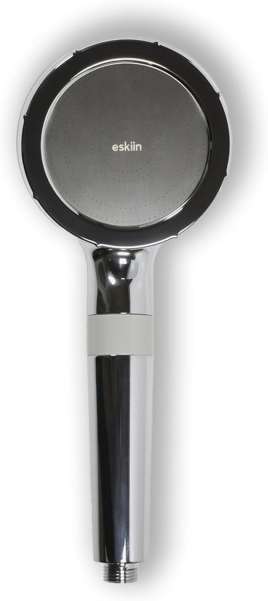 Eskiin Filtered Shower Head - Best HandHeld Shower Head With Filters For Healthy Hair & Skin - High Pressure - Reduce Dandruff, Protect Colored Hair, And Soothe Dry Skin (Chrome)