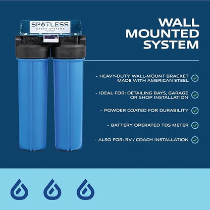 Spotless Water Systems - DIW-20, Simple Window, Solar Panel, RV & Car Wash System, Works for All Vehicles, Motorcycles, Bikes, Boats, Planes, Yachts, Towel Drying Eliminated